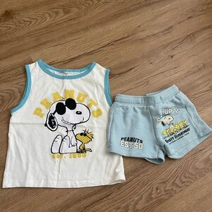 Zara snoopy matching set size